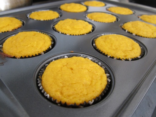 Freshly out the oven with a rich golden yellow color from the mango.